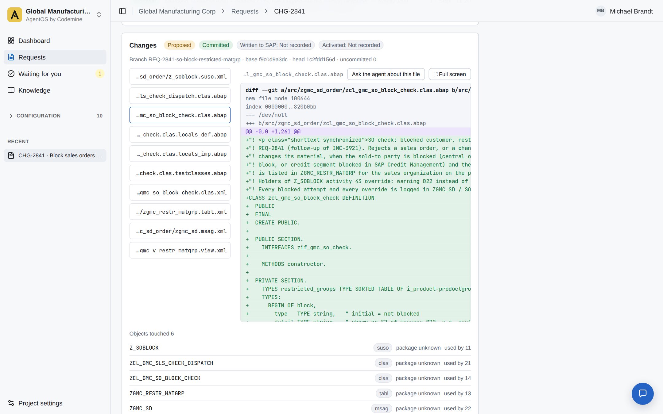 ABAP changes